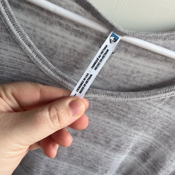 Kuhl Women’s Linen Blend Lightweight V-Neck striped‎ Sylvie Sweater Size Large - Picture 5 of 8